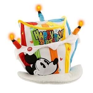 Walt Disney World Birthday Hat Mickey Mouse Light Music (Not Working) Candles